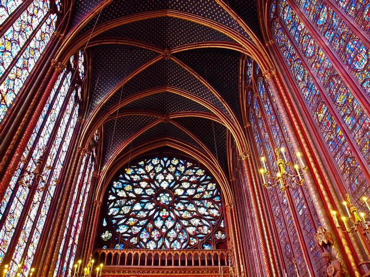 stained glass windows in Saint Chapelle