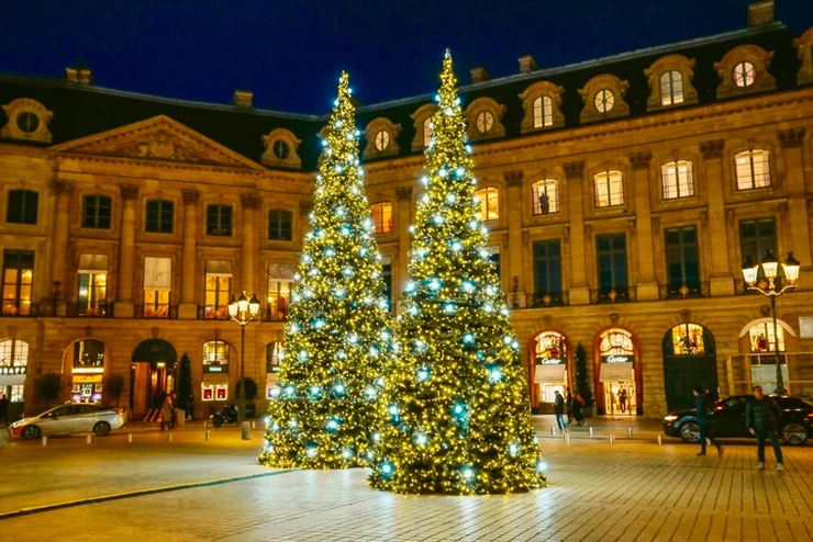 Christmas trees on the Place Vendome