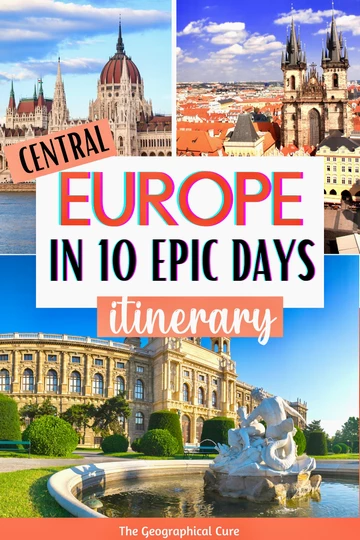 Pinterest pin for 10 days in Central Europe itinerary