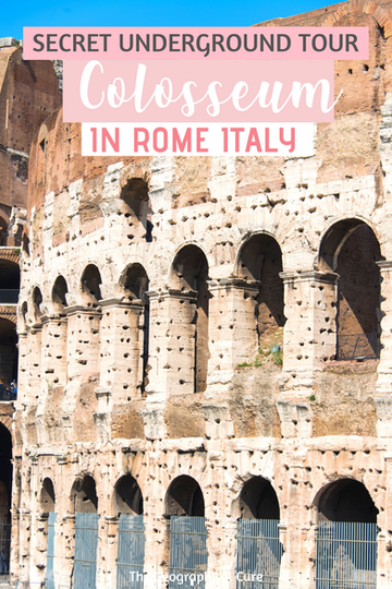 Pinterest pin for guide to the underground of Rome's Colosseum