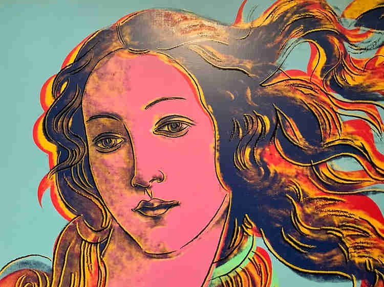 Andy Warhol, silkscreen of The Birth of Venus by Sandro Botticelli, 1984