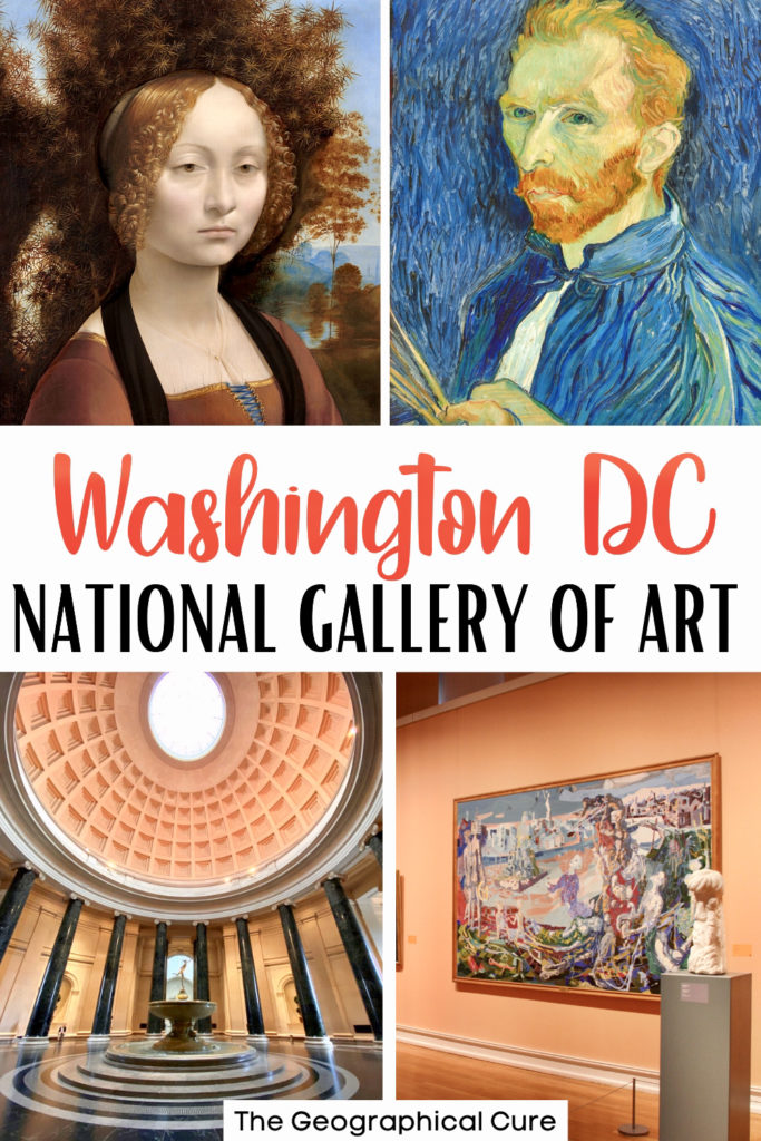 Pinterest pin for guide to the National Gallery of Art in Washington DC