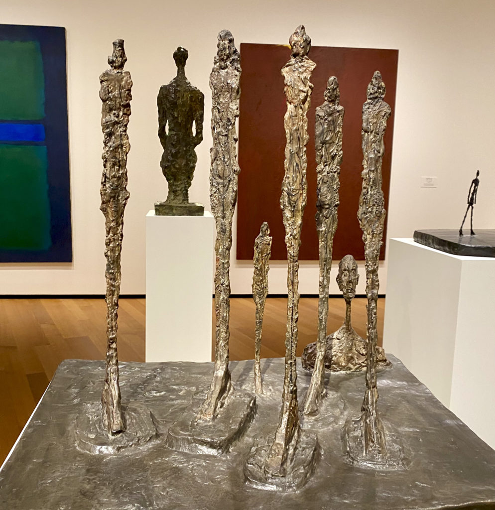 Giacometti sculptures in the East Wing
