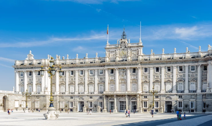the Royal Palace in Madrid Spain
