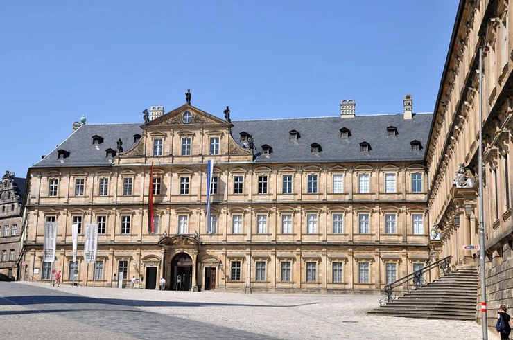 facade of the Neue Residence in Bamberg