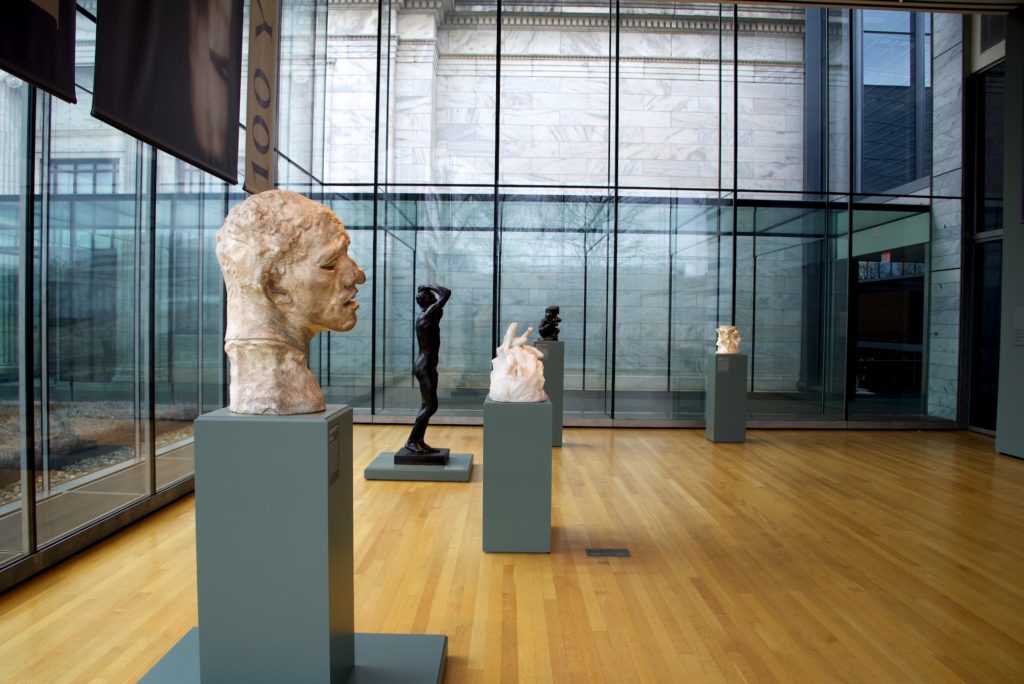 room of Rodin sculptures at the Cleveland Museum of Art