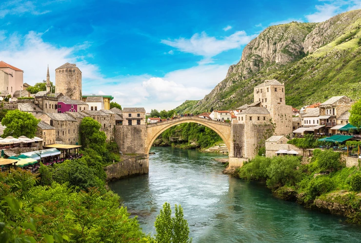 the Old Bridge in Mostar, a wonderful hidden gem to visit in Europe