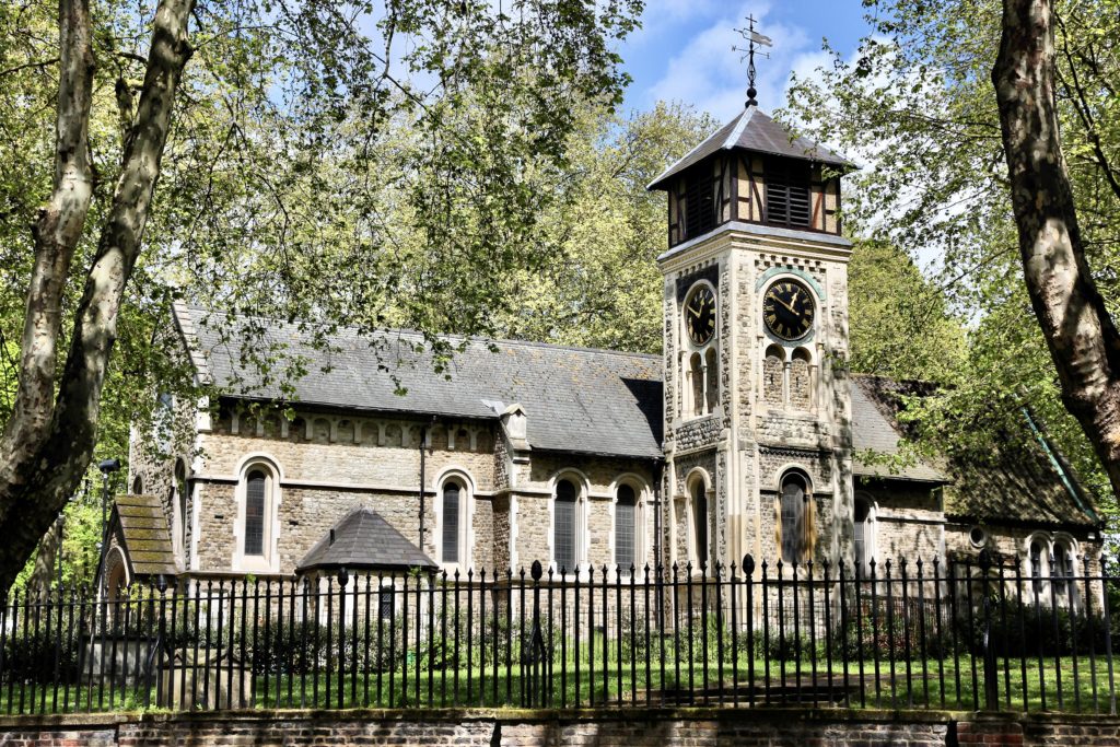 St. Pancras Old Church in Somers Town district