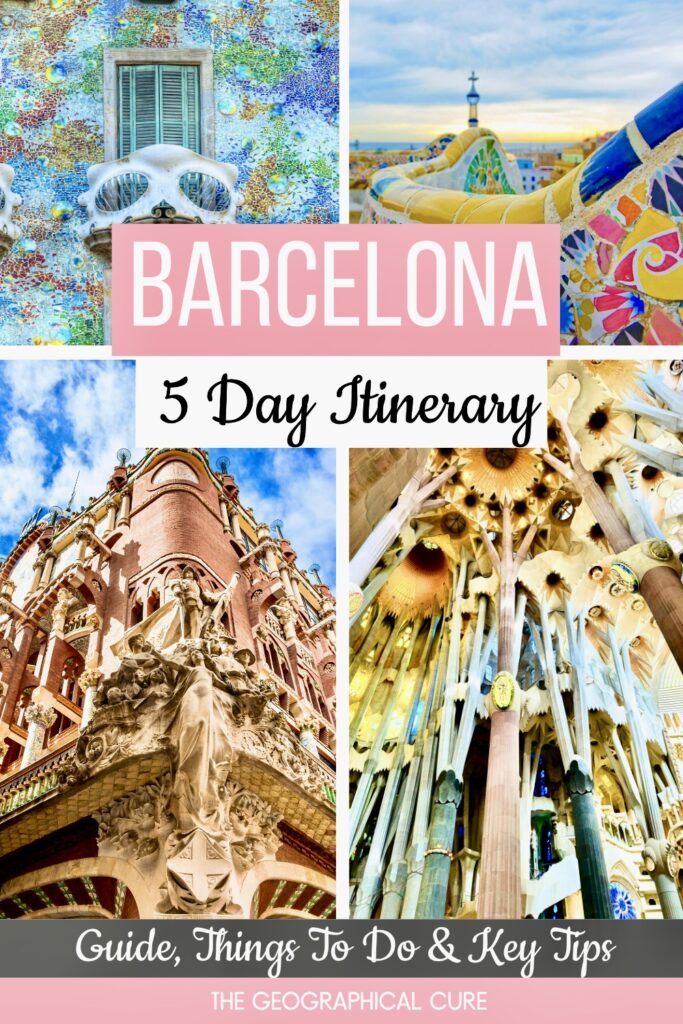 Pinterest pin for 5 days in Barcelona itinerary