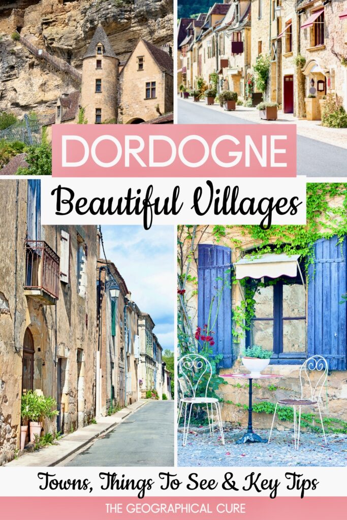 Pinterest pin for prettiest towns in the Dordogne