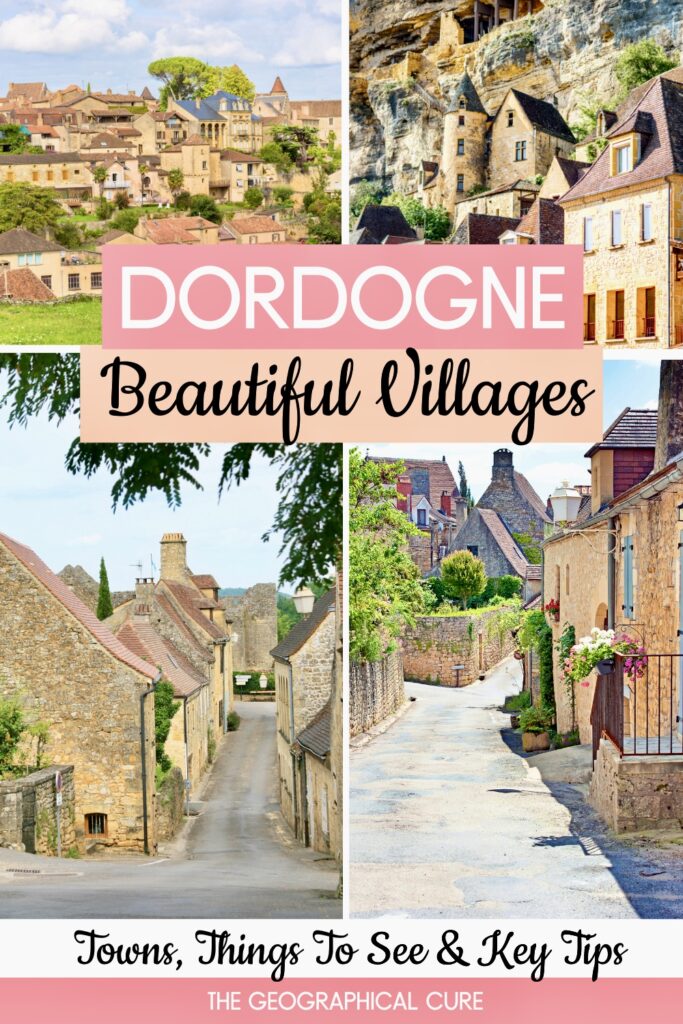 Pinterest pin for most beautiful villages in the Dordogne