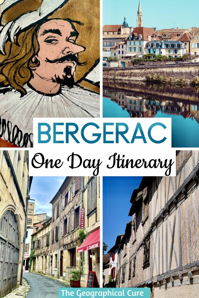 Pinterest pin for one day in Bergerac itinerary
