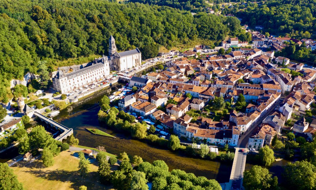 aerial view of Brantome