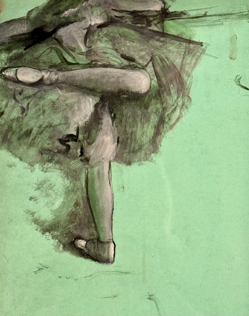 Degas painting of ballerina at the bar