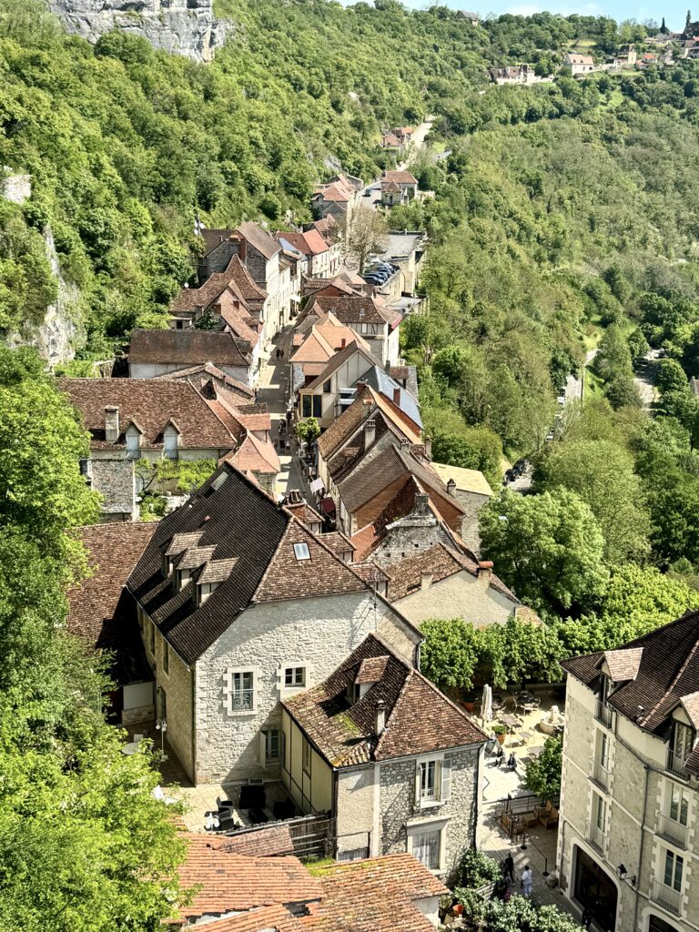 medieval village seen from above