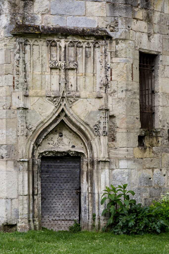 Gothic door of Chateau Barriere